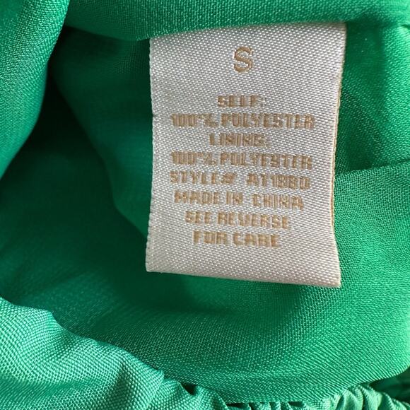 Flying Tomato Kelly Green Crop Top Balloon Sleeves Puff Vacation Preppy Resort - Picture 7 of 7